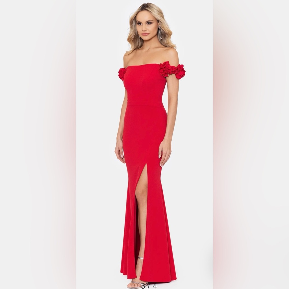 Long Crepe Over- the-Shoulder